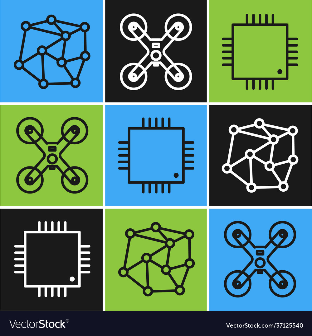 Zeile neural Netzwerkprozessor vector image Zeile neural Netzwerkprozessor