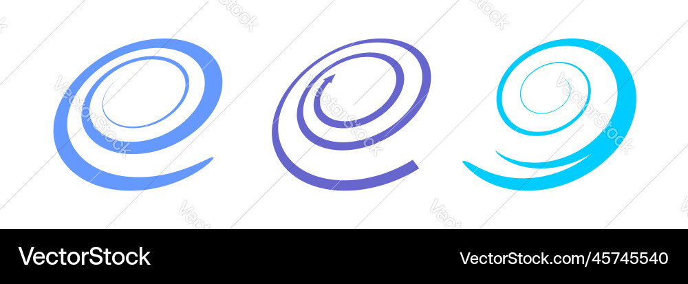 Spiral design elements Royalty Free Vector Image