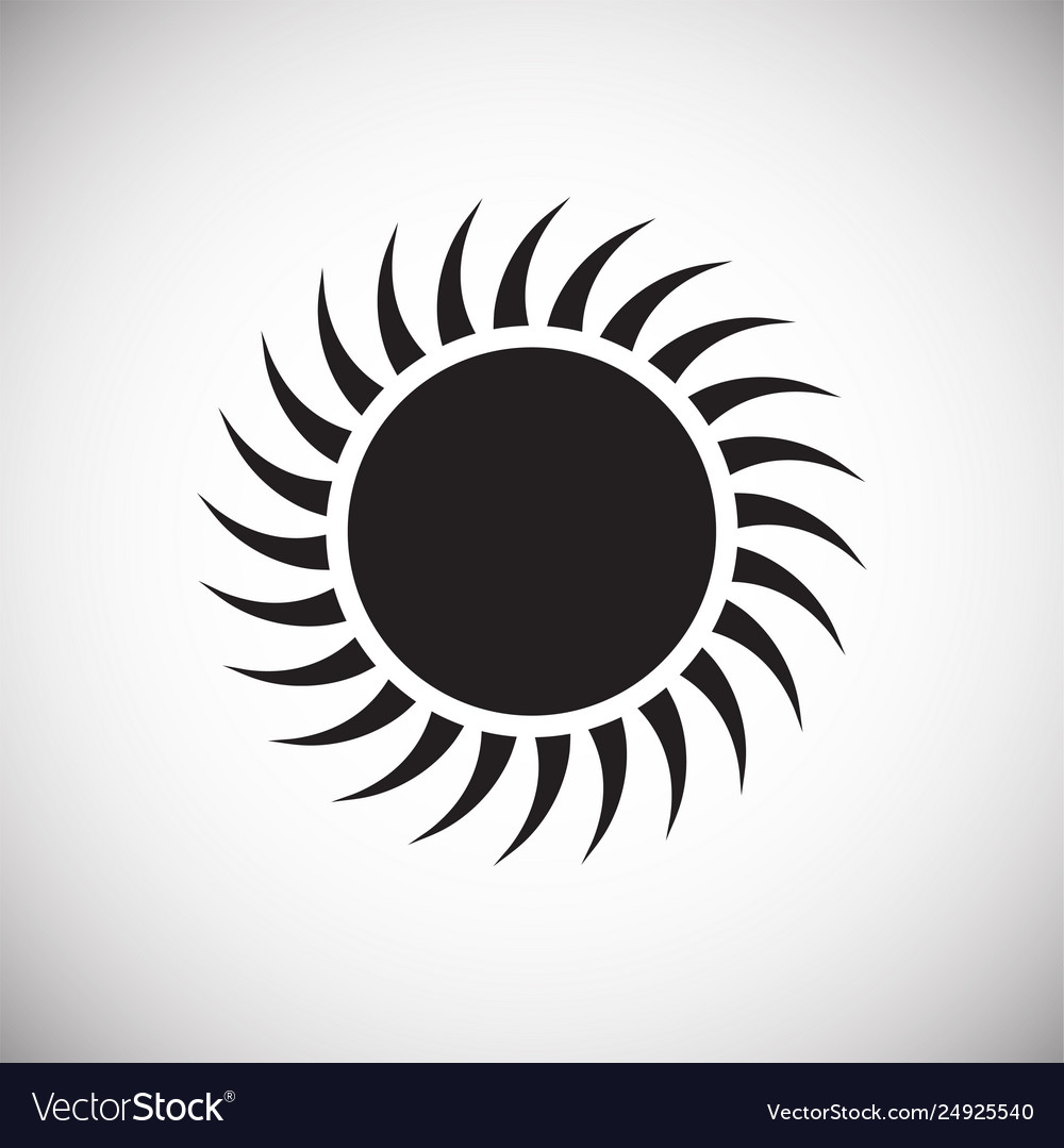 Sun icon on background for graphic and web design vector image Sun icon on background for graphic and web design