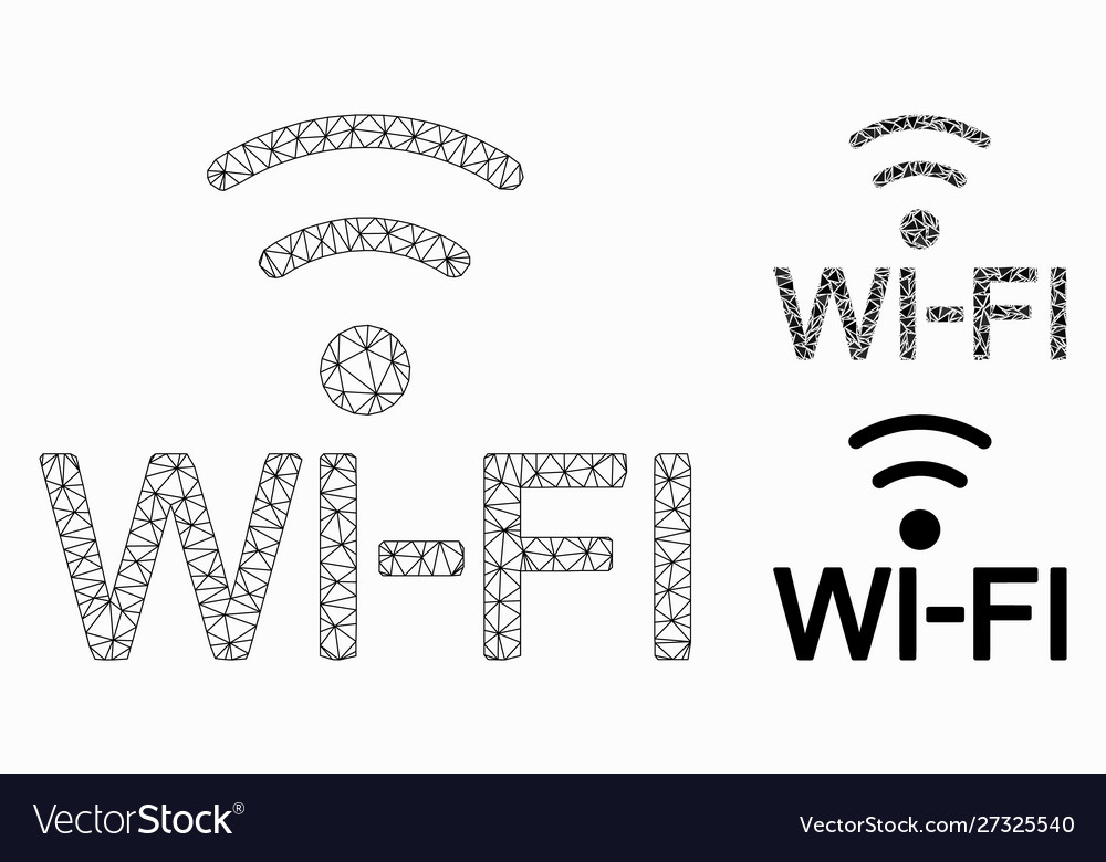 Wi-fi mesh network model and triangle vector image Wi-fi mesh network model and triangle