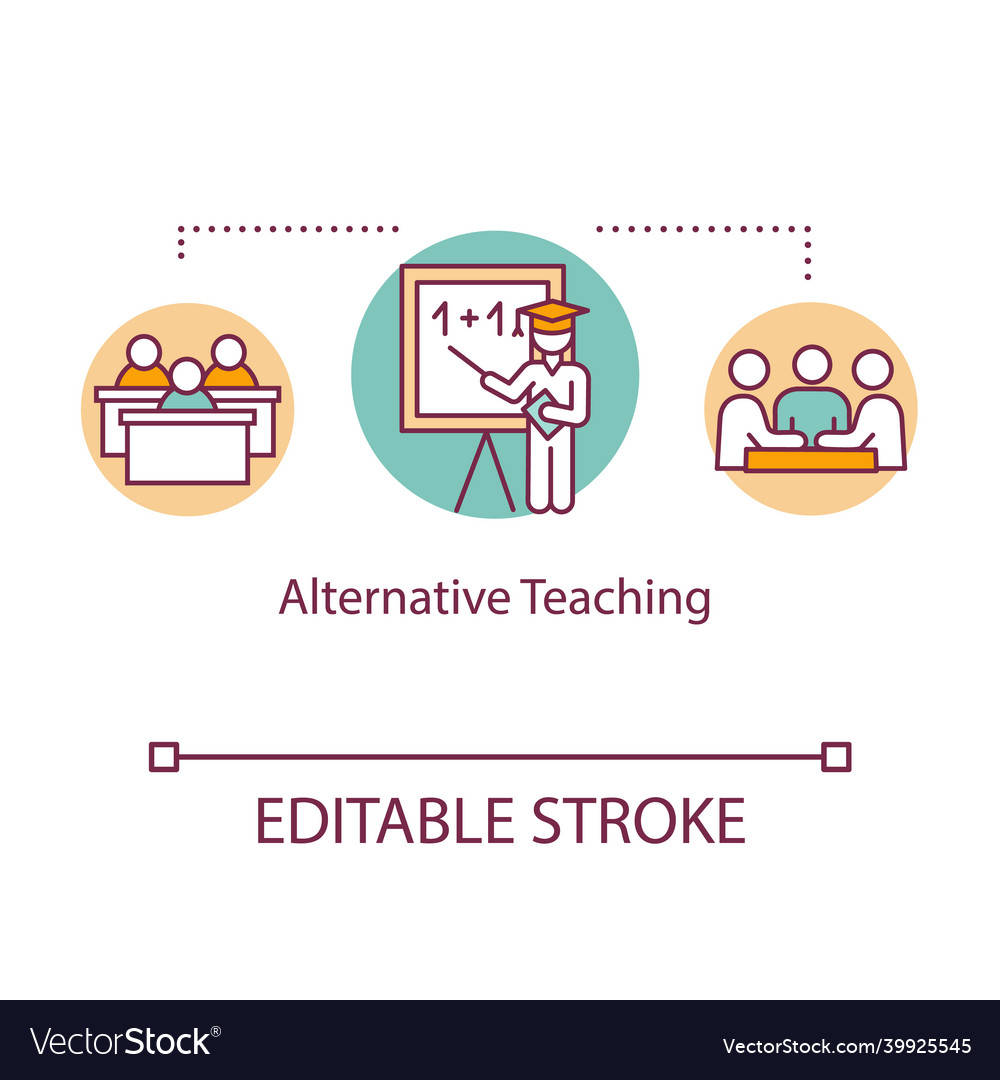 Alternative teaching concept icon specialized vector image Alternative teaching concept icon specialized