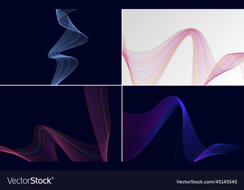 Collection of geometric minimal lines pattern set vector image Collection of geometric minimal lines pattern set