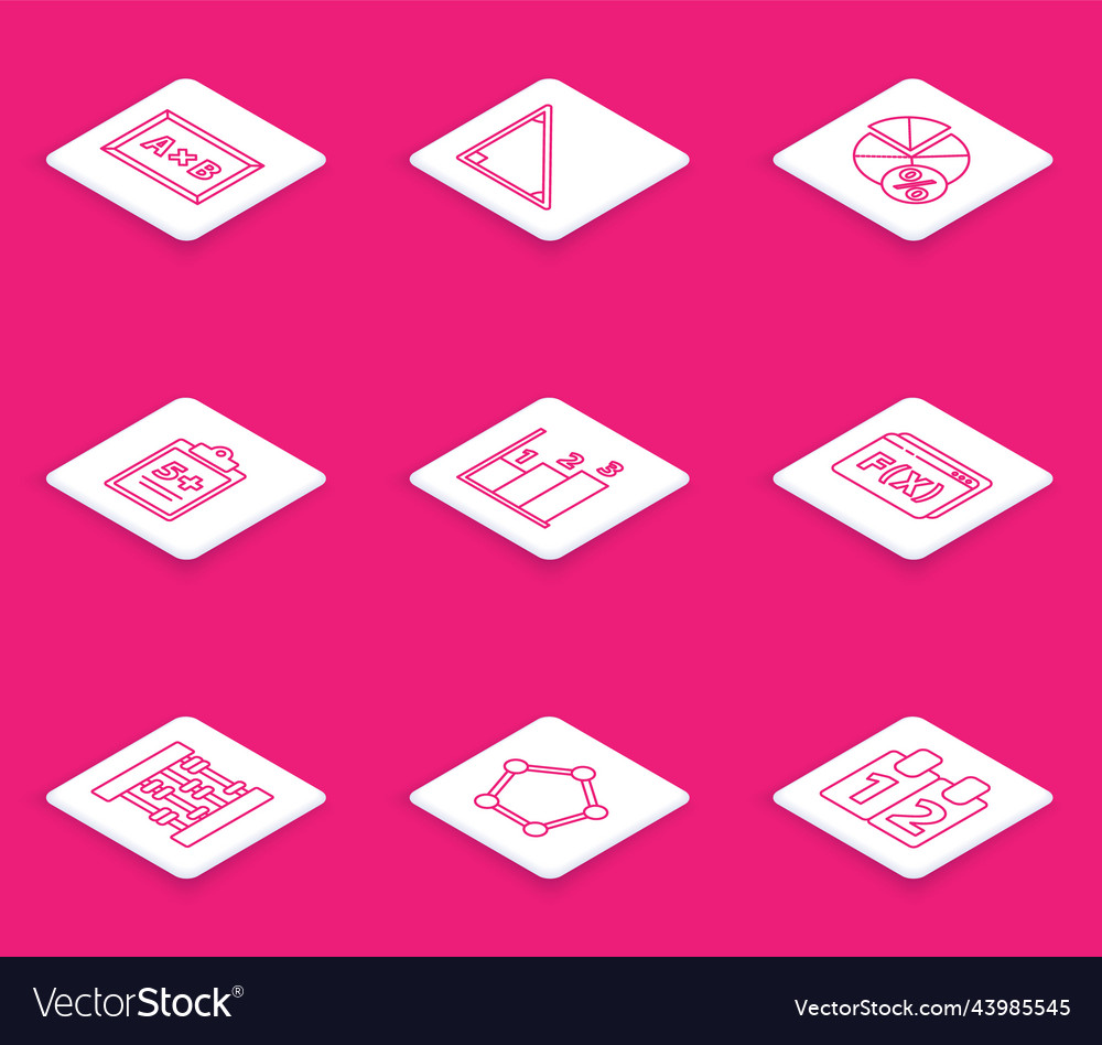 Set line calculation calendar equation solution vector image Set line calculation calendar equation solution