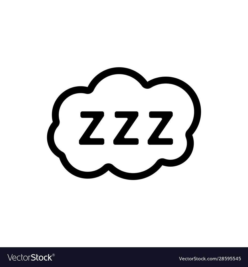 Snoring icon isolated contour symbol Royalty Free Vector