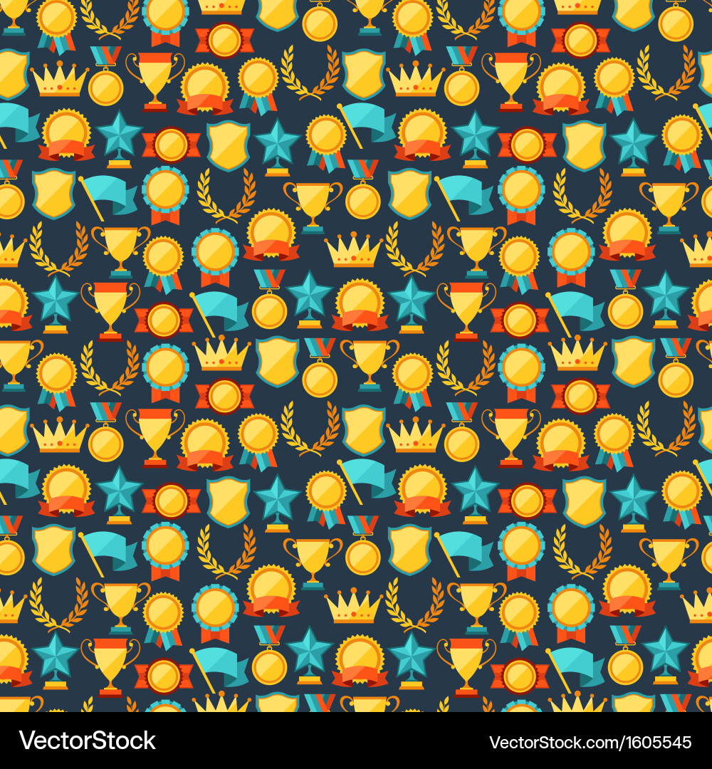 Trophy & Awards Pattern Royalty Free Vector Image