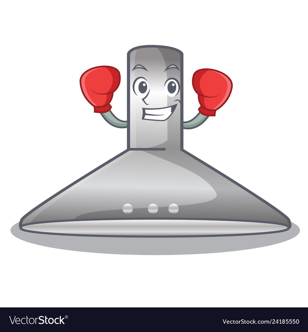 Boxing kitchen hood the character room Royalty Free Vector