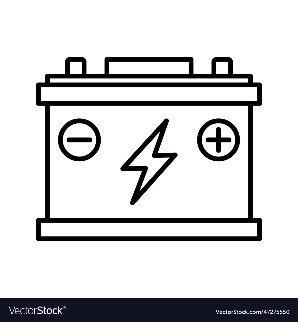 Car battery icon accumulator isolated