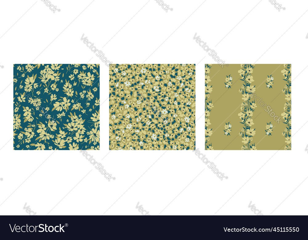 Contemporary spring floral pattern with natural Vector Image
