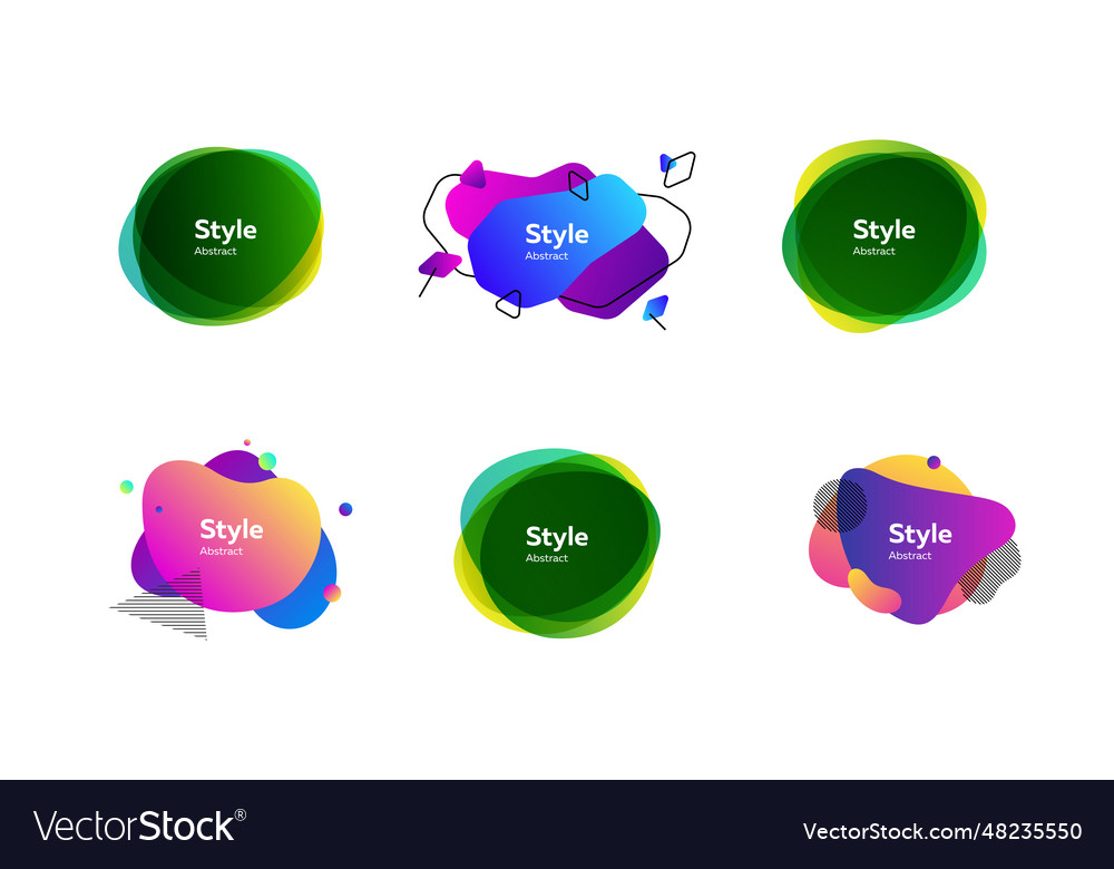 Flowing liquid forms with text sample vector image Flowing liquid forms with text sample