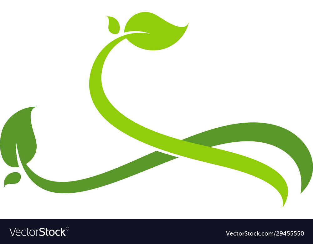 Frisches Blatt Ornament Natur Logo Vorlage vector image Frisches Blatt Ornament Natur Logo Vorlage