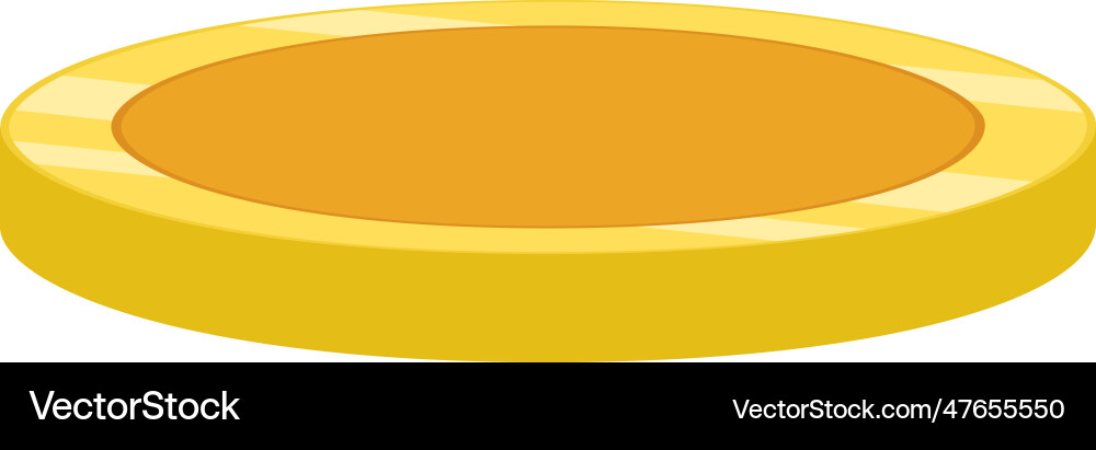 Isolated empty golden coin Royalty Free Vector Image