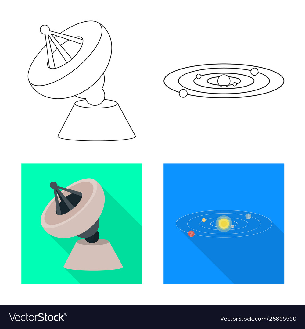 Isolated object astronomy and technology sign vector image Isolated object astronomy and technology sign