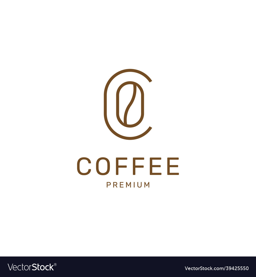 Letter C Coffee Logo Royalty Free Vector Image