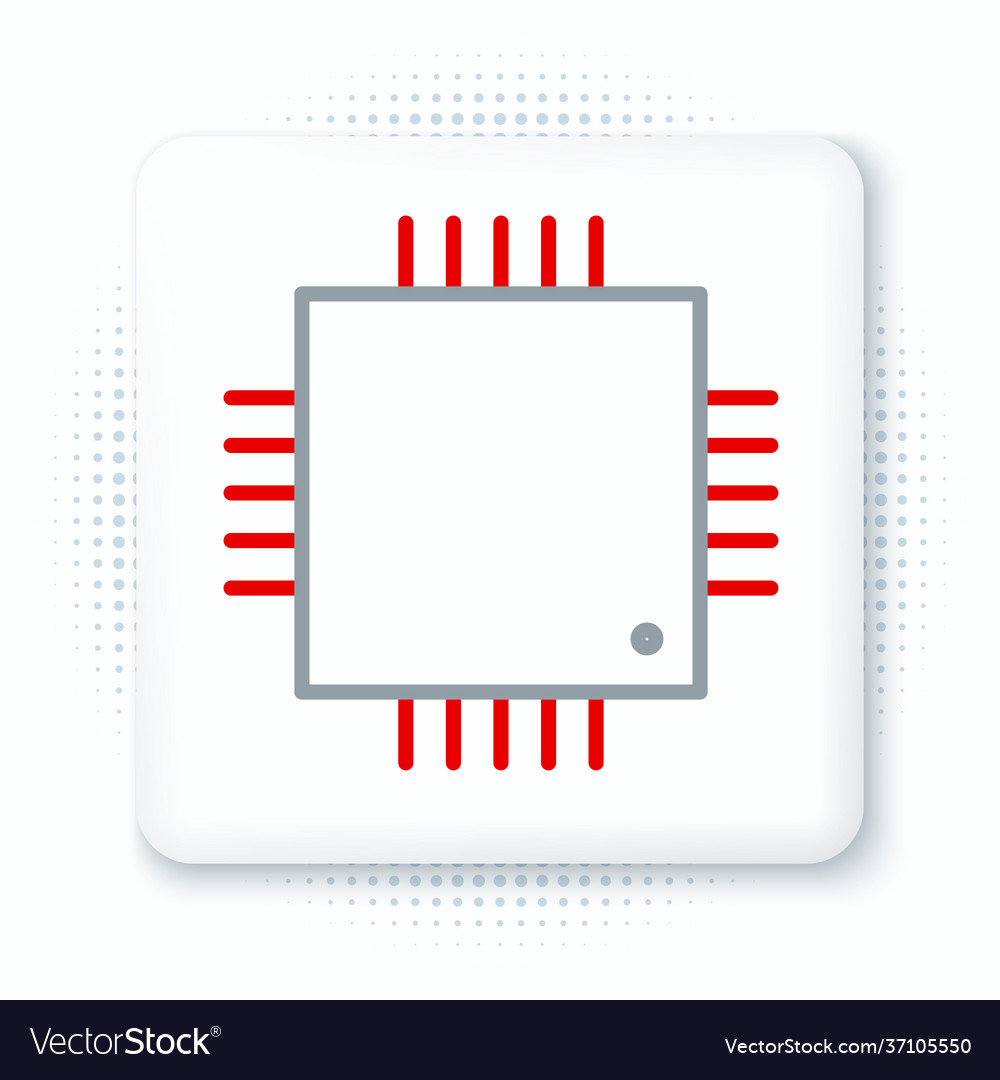Zeilenrechner mit Mikroschaltungen cpu vector image Zeilenrechner mit Mikroschaltungen cpu