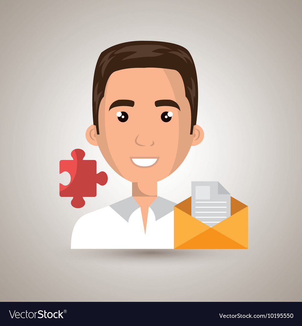 Man message document icon