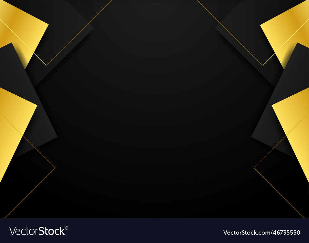 Modern abstract black gold background Royalty Free Vector