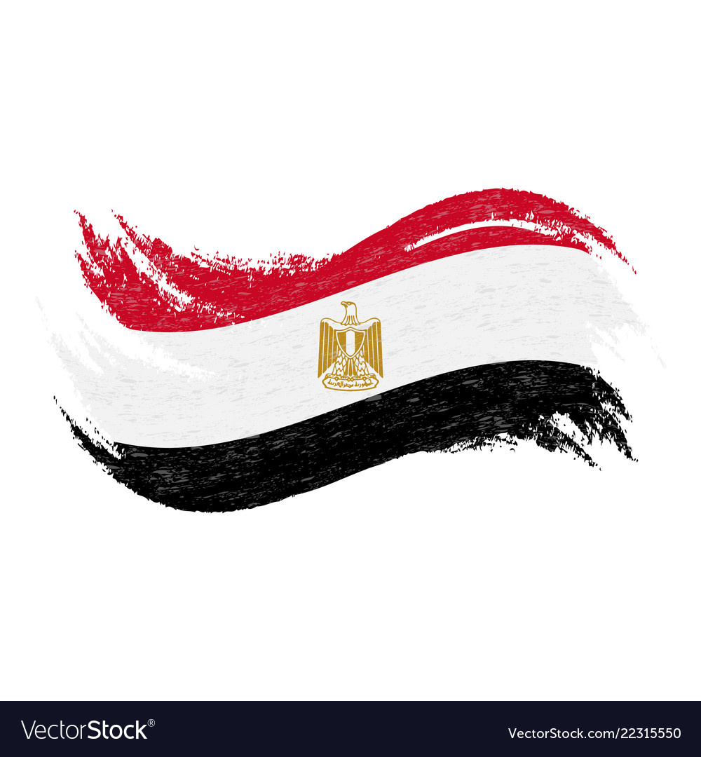 National Flag Egypt Designed Using Brush Vector Image 5886