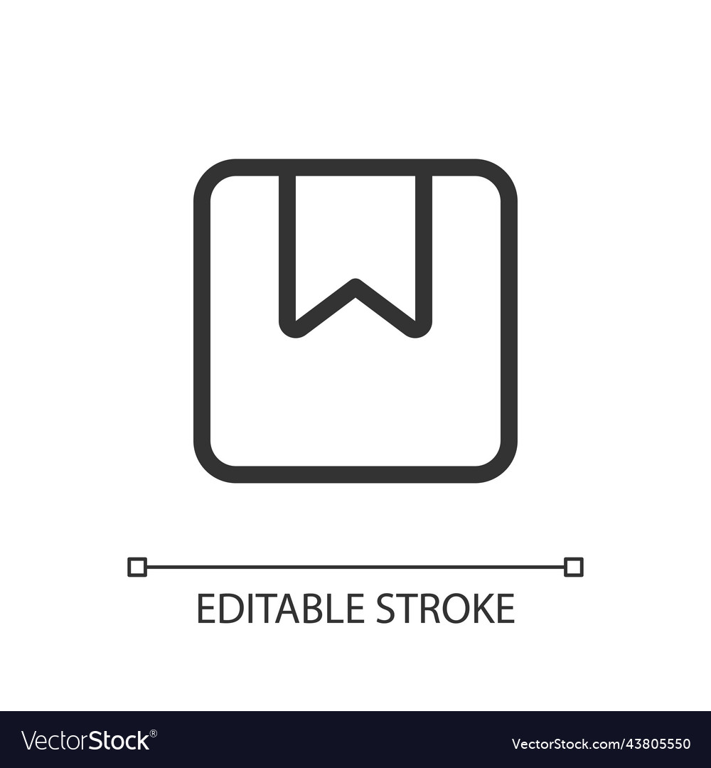 Parcel pixel perfect linear ui icon vector image Parcel pixel perfect linear ui icon