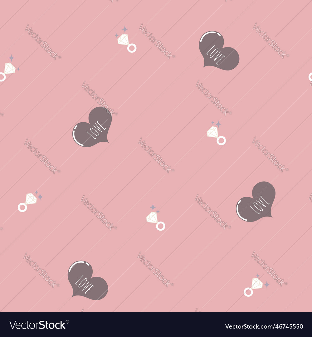 Seamless heart shape repeat pattern background