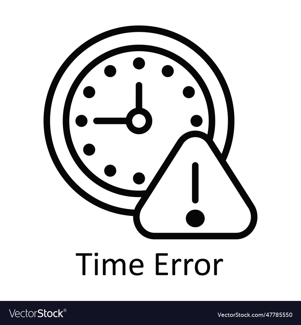 Time error outline icon design