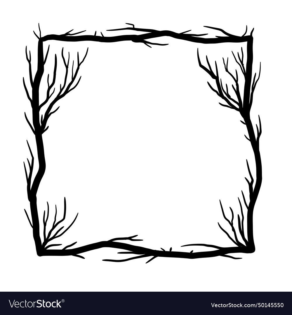Tree frame vector image Tree frame
