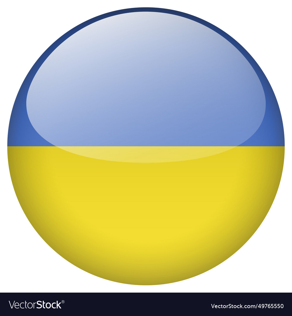 Ukraine flag button Royalty Free Vector Image - VectorStock