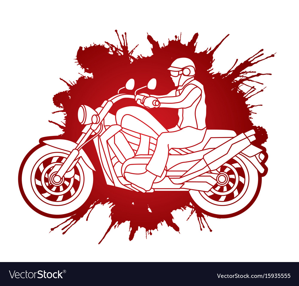 A man riding motorbike