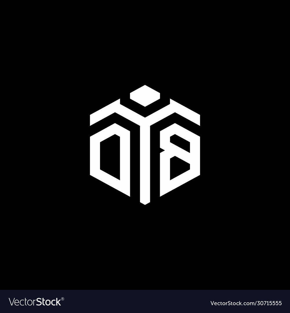 Db monogram logo with abstract hexagon style