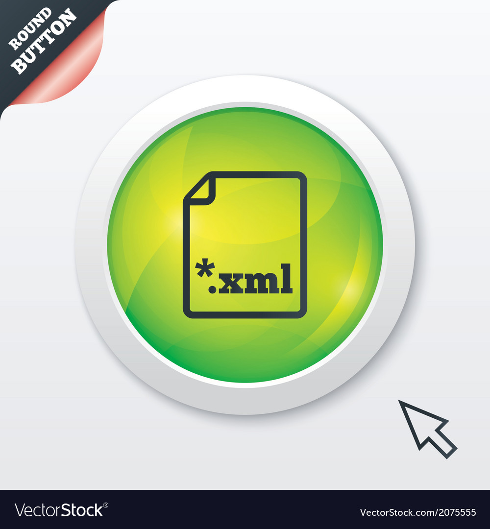 File document icon download xml button