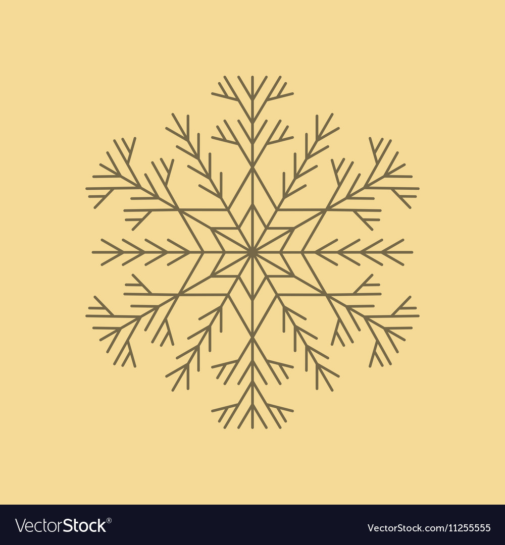 Flat on background of snowflake