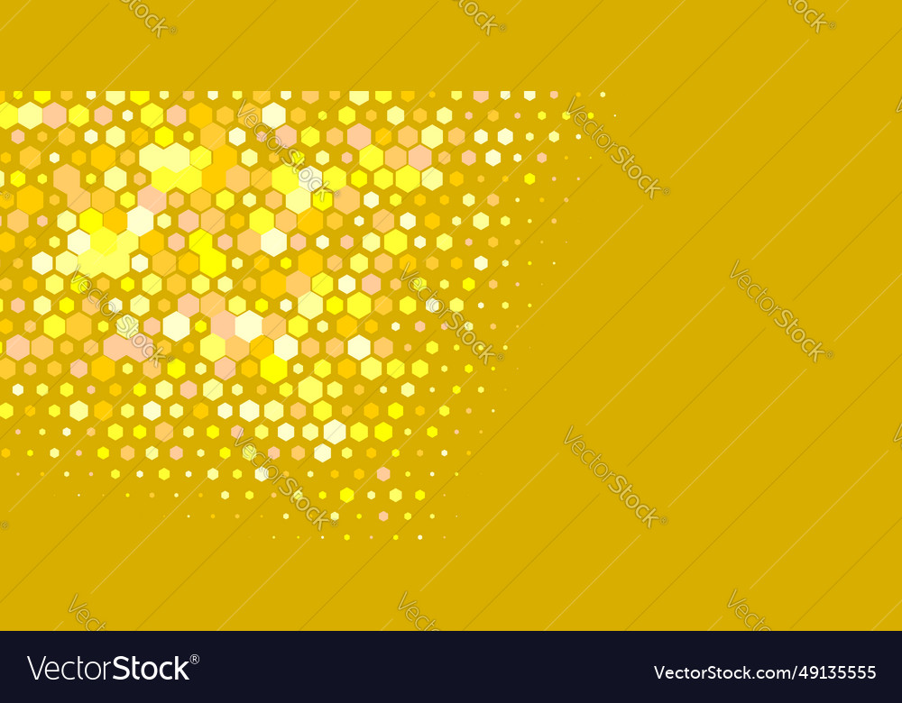 Geometric multi size hexagon with color