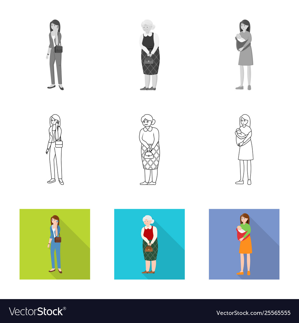 Isolated object character and avatar icon vector image Isolated object character and avatar icon