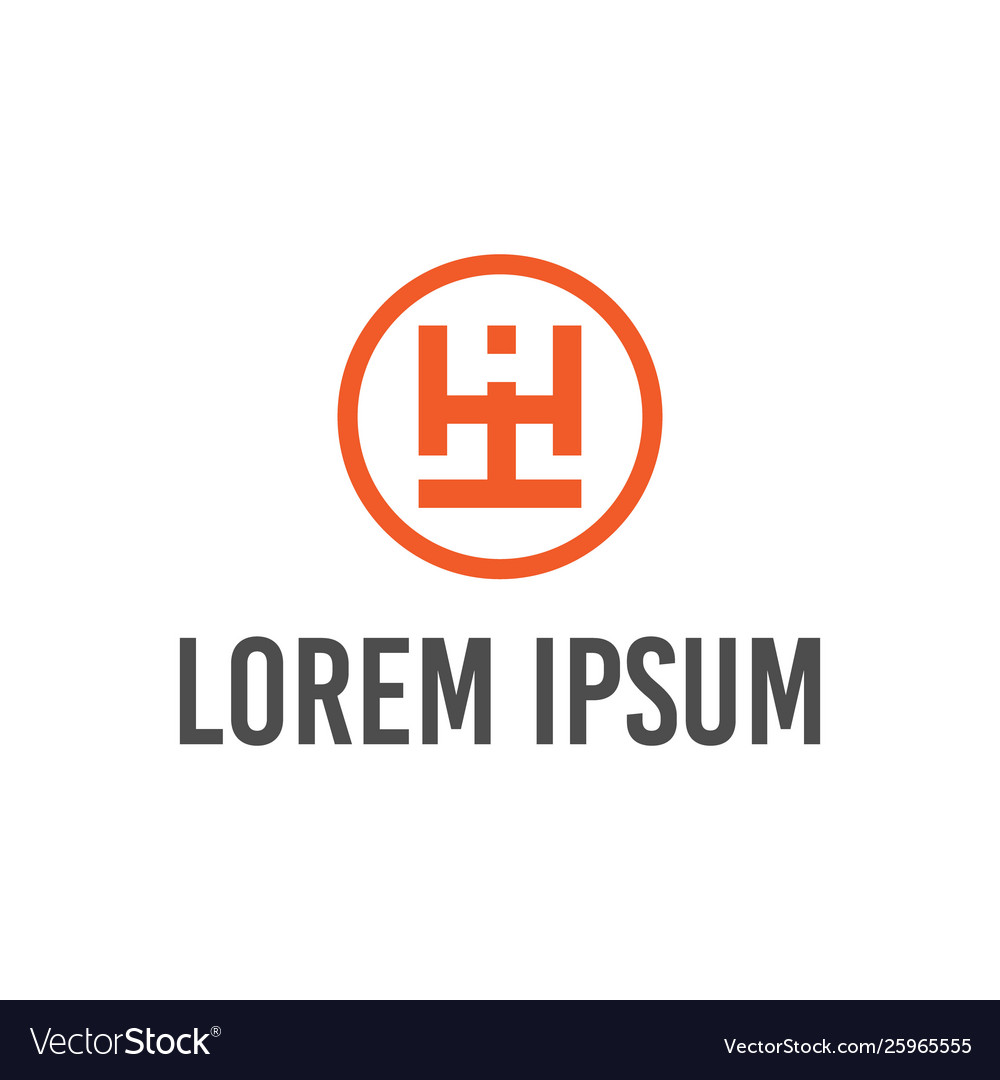Letter H I T And Circle Icon Logo Design Vector Image
