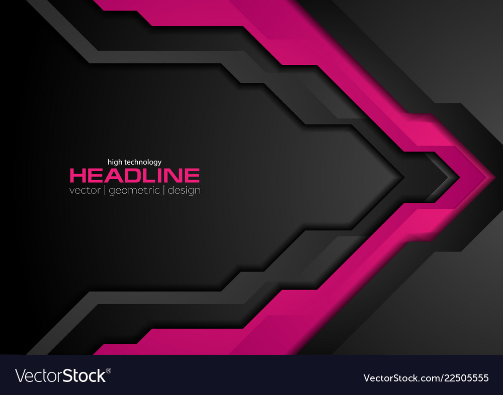 Purple And Black Tech Abstract Brochure Background