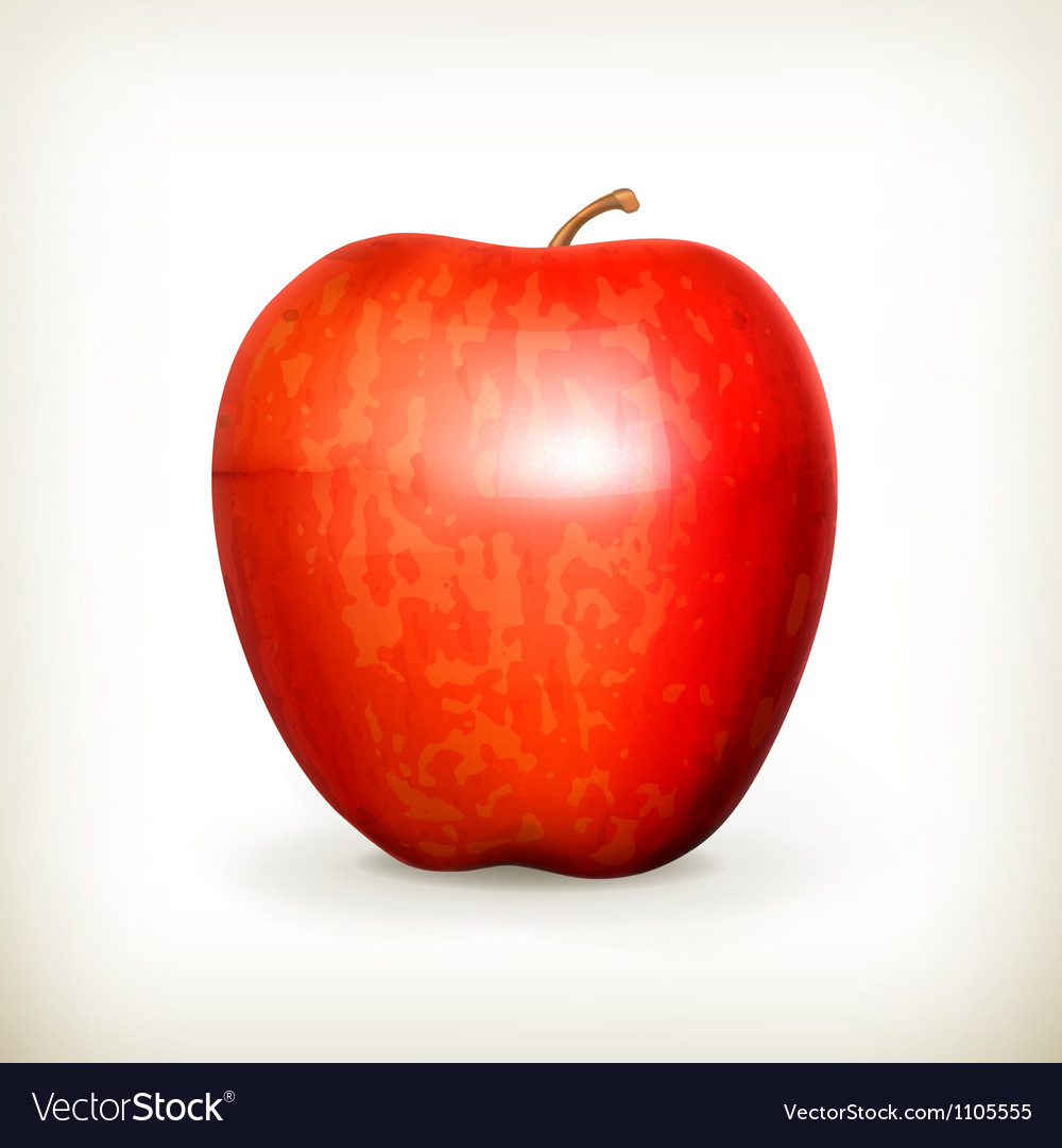 Red apple Royalty Free Vector Image - VectorStock