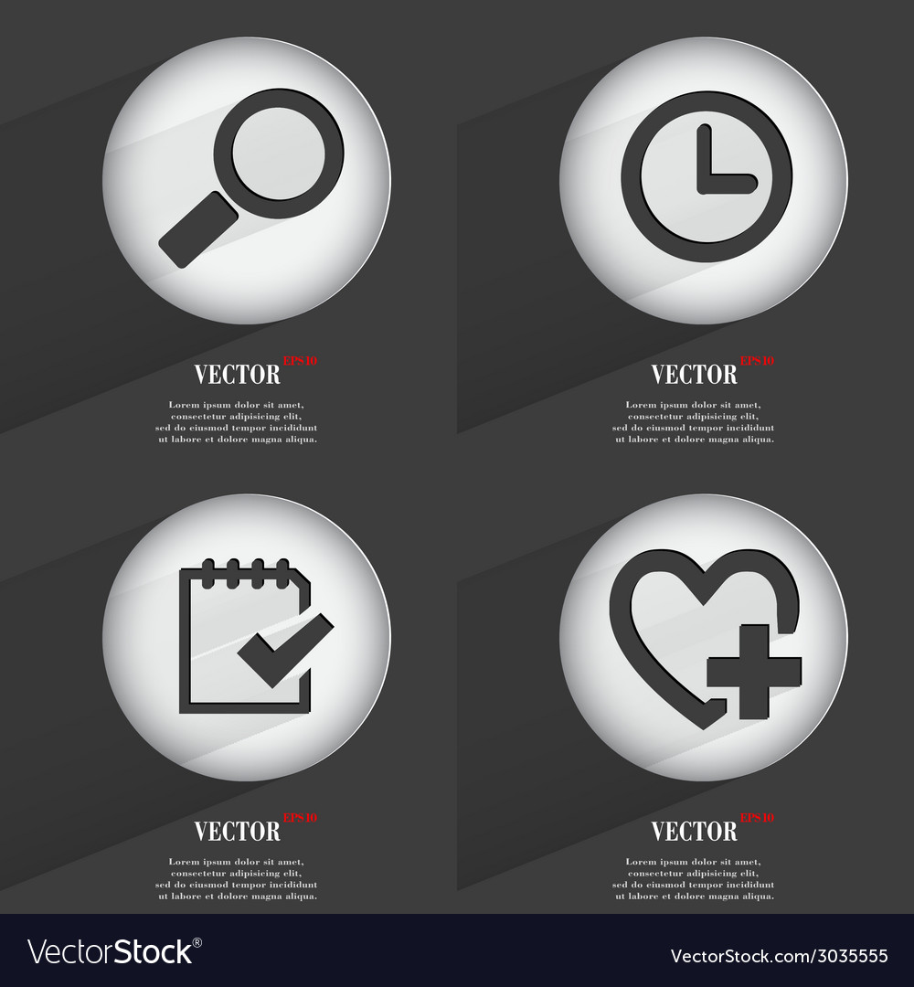 Set of one-color web buttons flat design simple