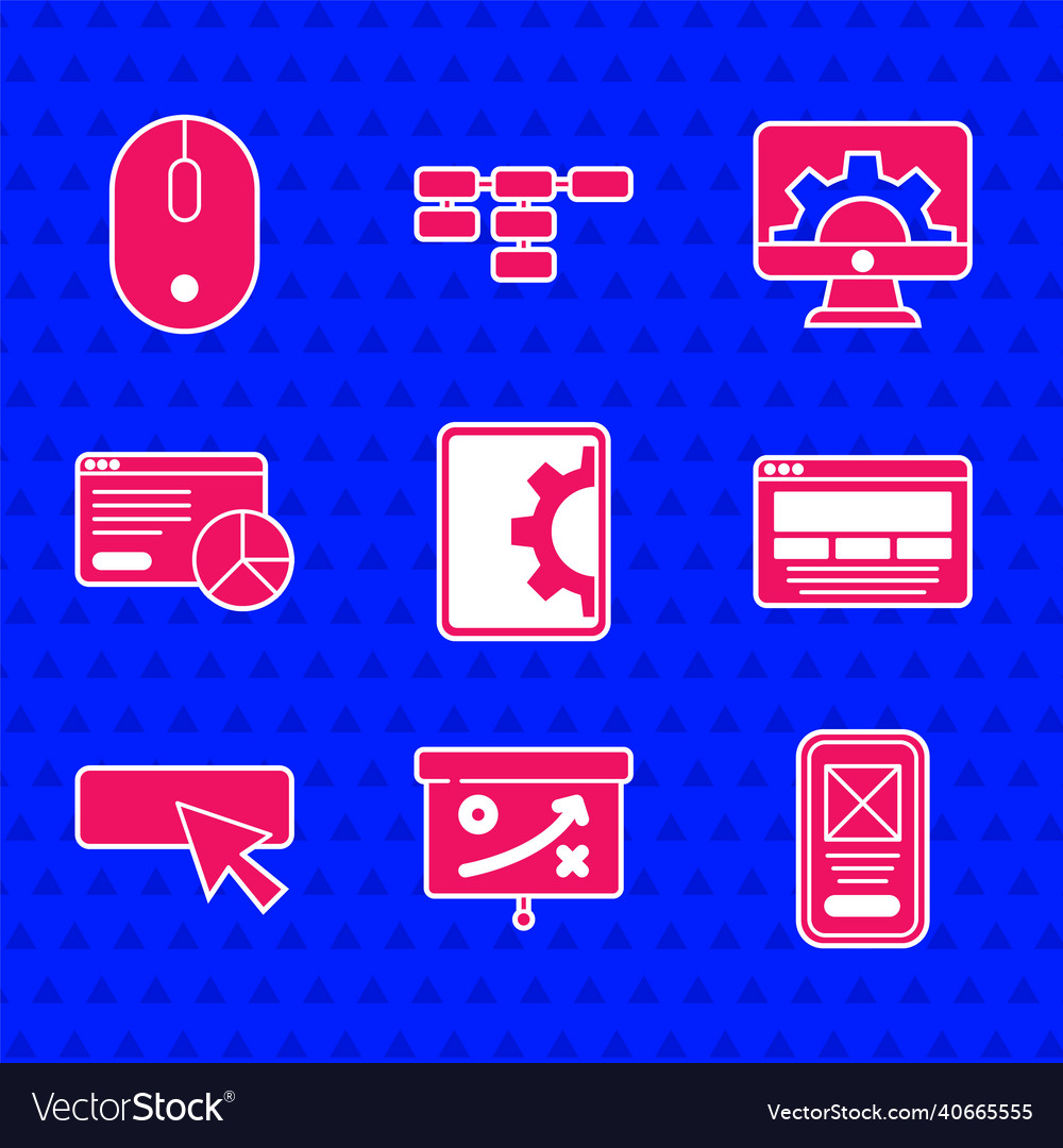 Set web development planning strategy concept ui vector image Set web development planning strategy concept ui