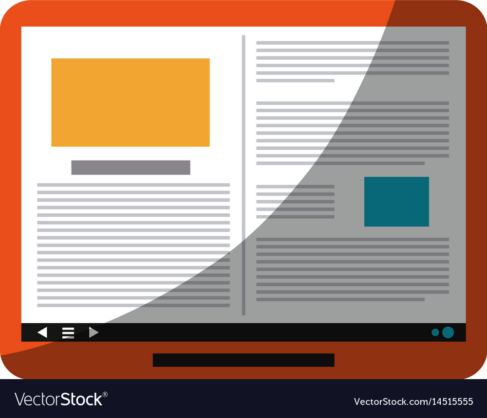 Tablet with document on screen icon image