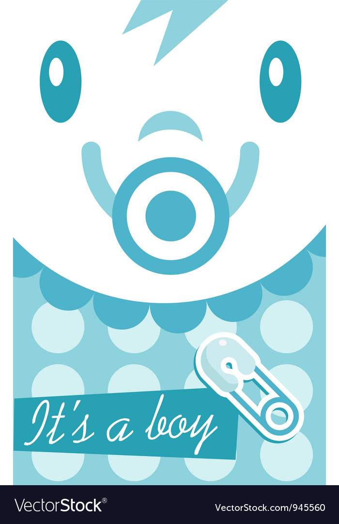 Baby boy card Royalty Free Vector Image - VectorStock