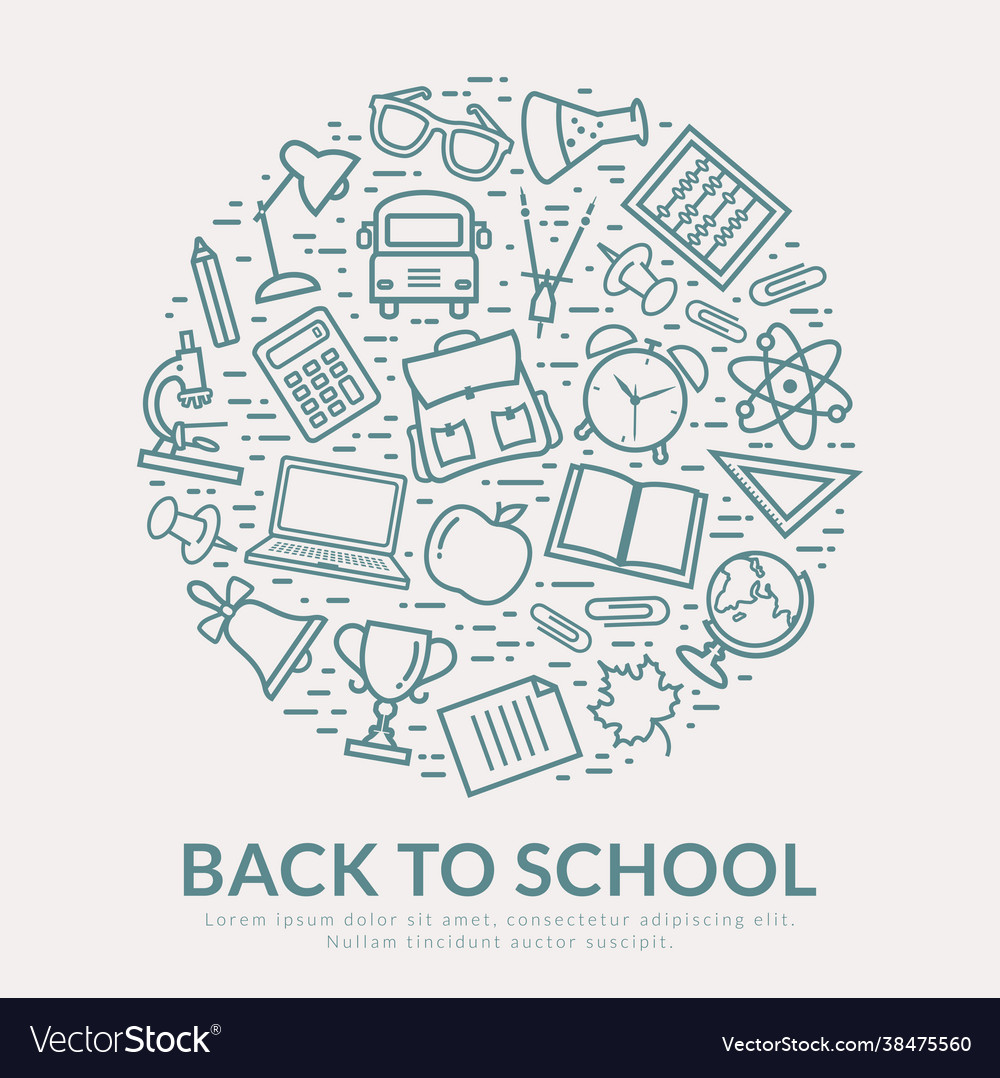 Back to school background vector image Back to school background