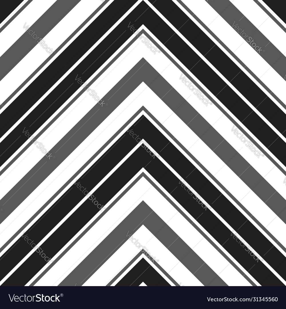 Black and white chevron diagonal stripes seamless Vector Image