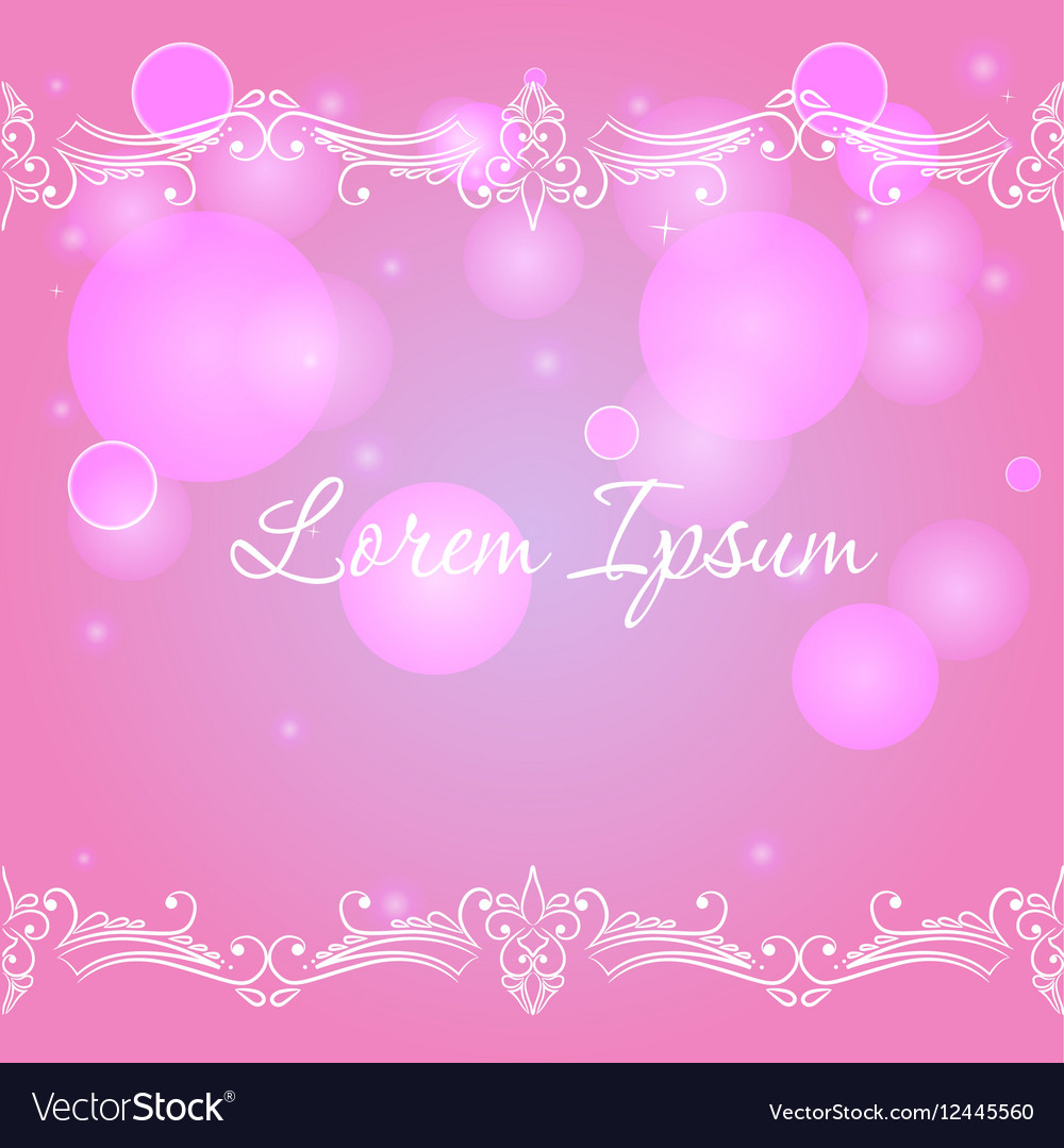 Bokeh background with decorative border