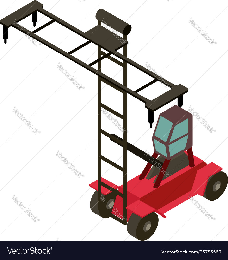 Container stacker icon isometric style Royalty Free Vector