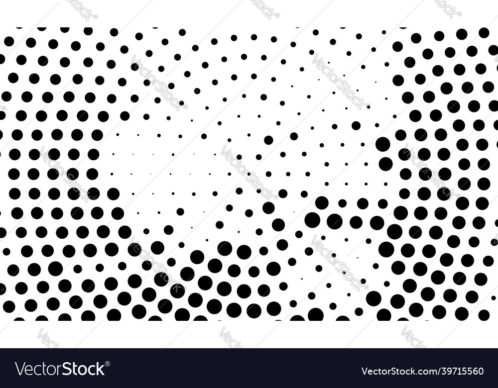 Halftone random circles dots pattern vector image Halftone random circles dots pattern