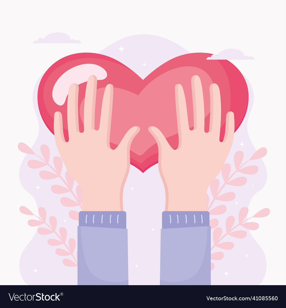 Hands giving heart