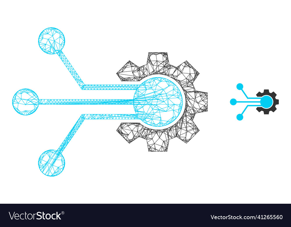 Net mesh smart cog icon