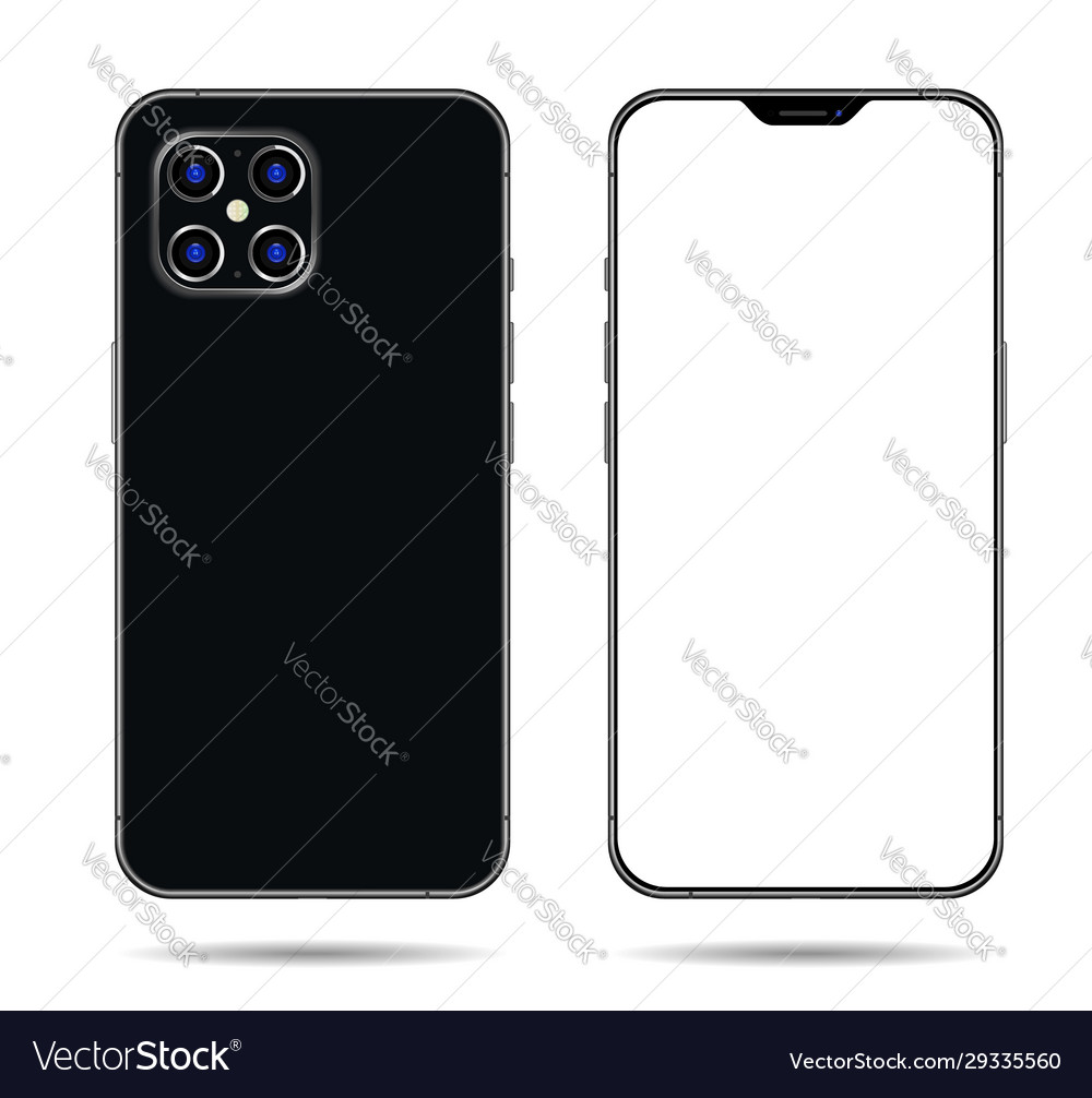 Telefon-Mockup mit leerem Bildschirm hinten und vorne