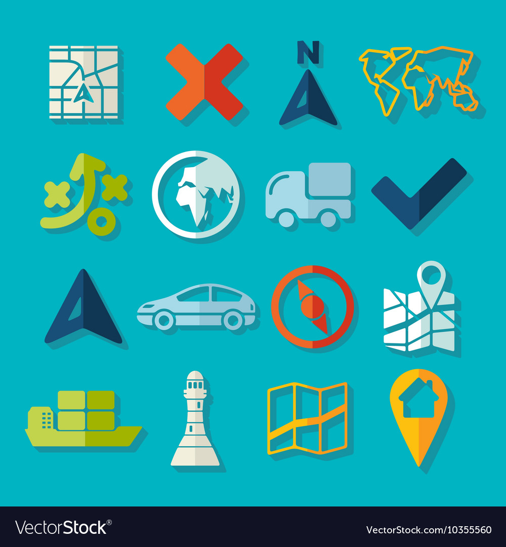 Set of navigation icons