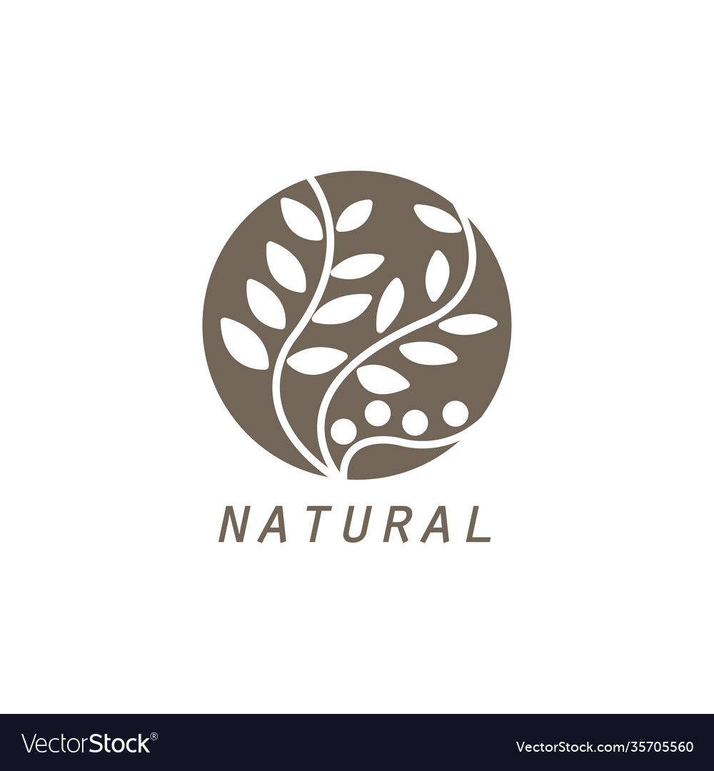 Einfache Petal Logo Umriss Naturkreis Design