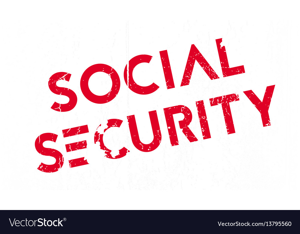 Social security rubber stamp Royalty Free Vector Image